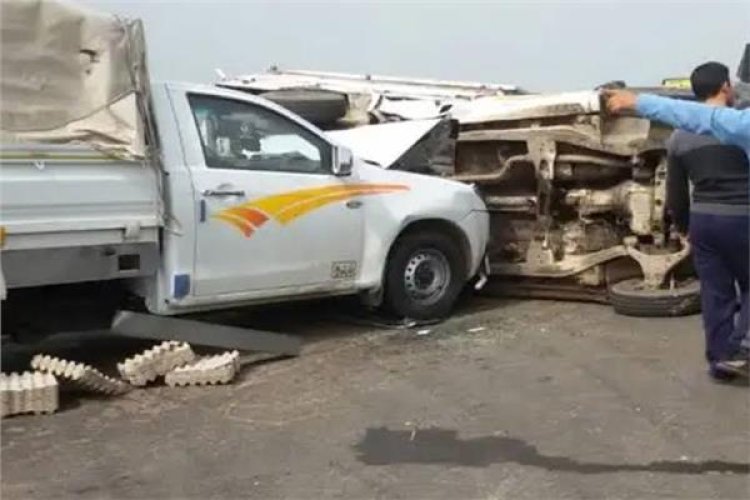 بالأسماء.. إصابة 6 شباب إثر انقلاب سيارة ميكروباص على صحراوي أسوان