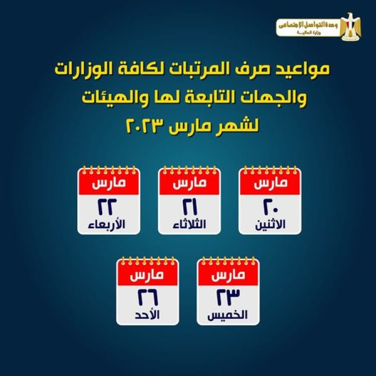 موعد صرف مرتبات شهر مارس 2023 للمعلمين