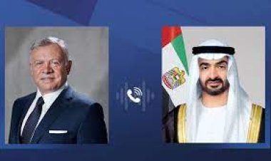 هاتفياً.. رئيس دولة الإمارات يتلقى تهاني ملك الأردن بالتعيينات القيادية الجديدة