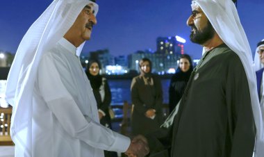 محمد بن راشد يستقبل حاكم أم القيوين