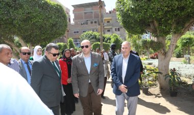 محافظ بني سويف يتفقد أعمال المبادرة الرئاسية للتشجير «100 مليون شجرة»