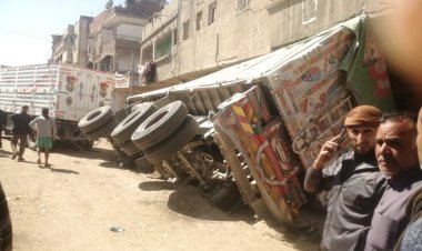 انقلاب مقطورة نقل على عقار في الدقهلية