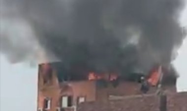 مناقشة العاملين والتحفظ على كاميرات المراقبة بكنيسة الأنبا إبرام لمعرفة أسباب الحريق.. صور