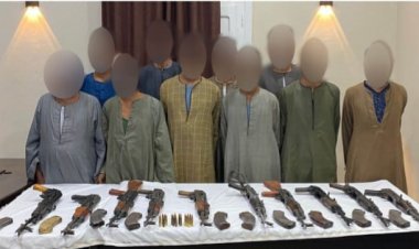 ضبط رشاش جرينوف و24 بندقية خلالة حملة أمنية بقنا  (صور)