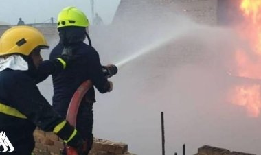 الدفاع المدني تخمد حريقاً اندلع بسوق جنوبي بغداد