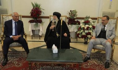 محافظ الجيزة يزور مطرانية شمال الجيزة لتقديم التهنئة بمناسبة عيد القيامة المجيد