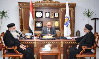 محافظ قنا يستقبل وفد مطرانية نجع حمادي للتهنئة بعيد الفطر المبارك