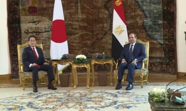 الرئيس السيسي يستقبل رئيس الوزراء الياباني في قصر الاتحادية