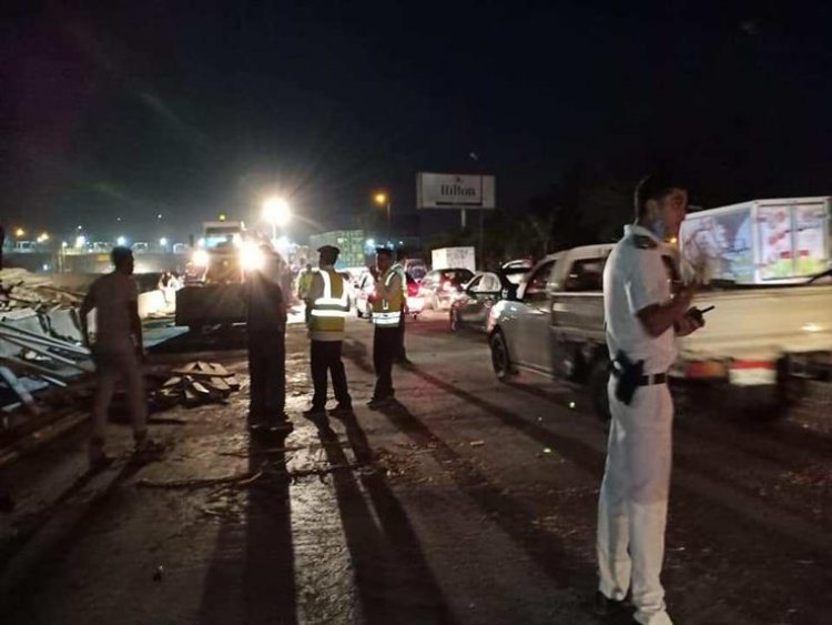 انقلاب سيارة نقل محملة ببصل على  طريق الإسكندرية الزراعي