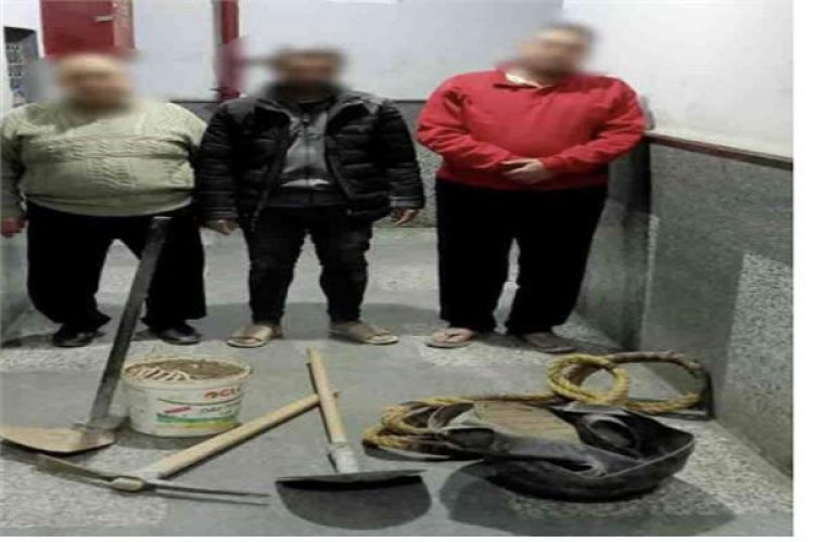 القبض على المتهمين بالتنقب عن الآثار في المرج