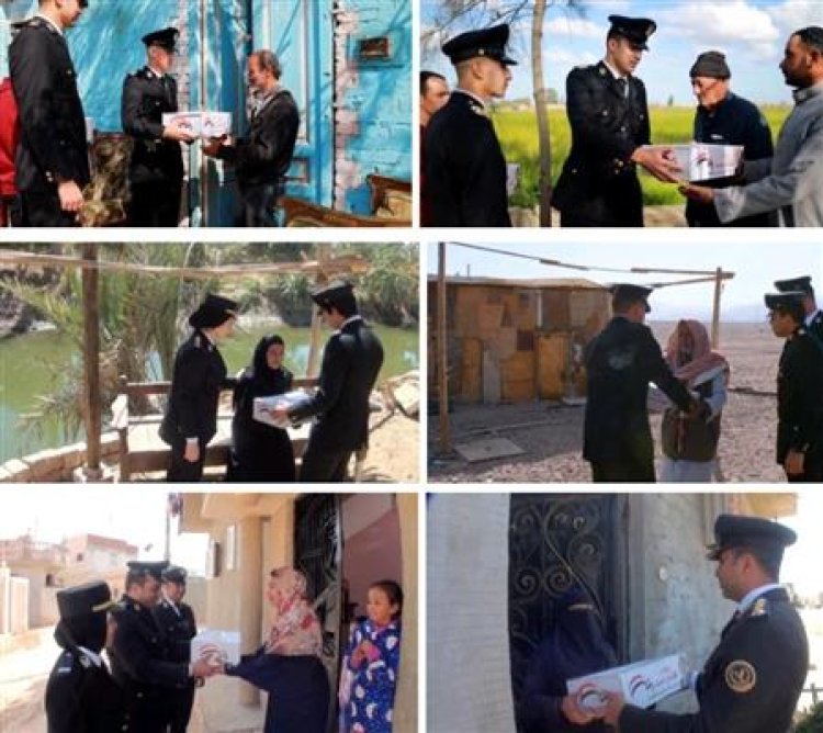 الداخلية تشارك المواطنيين أفراحهم بتوزيع الوجبات والكعك 