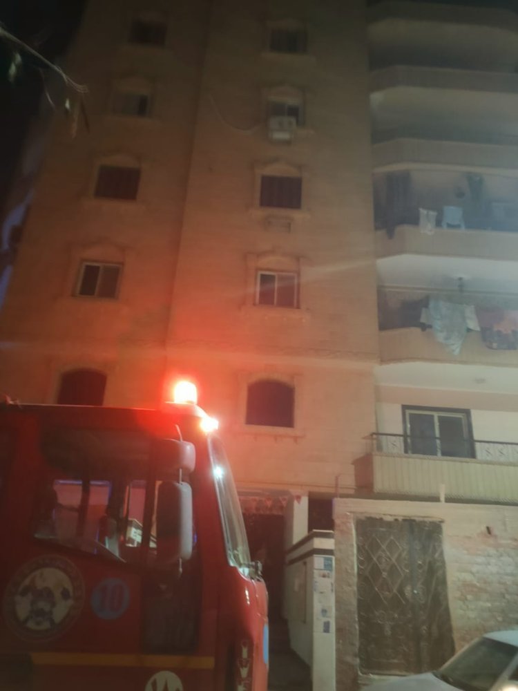 إخماد حريق داخل عقار مكون من 6 طوابق بمنطقة حدائق الأهرام