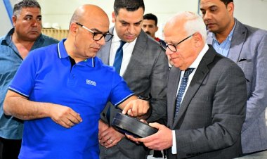 محافظ  بورسعيد : مصنع بيراميدز أصبح كيان عالمي بإيدي مصرية