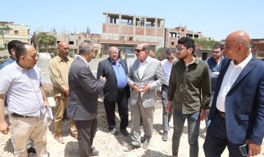 محافظ كفر الشيخ ونائبه يتفقدان المشروعات الخدمية بقرى الجزيرة الخضراء
