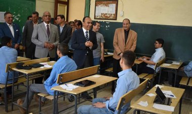 نائب محافظ المنيا يتابع بدء امتحانات الفصل الدراسى الثاني بعدد من اللجان