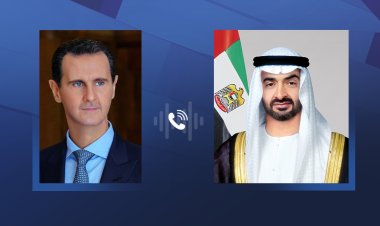 رئيس دولة الإمارات يتلقى اتصالاً هاتفياً من الرئيس السوري