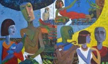 رئيس دار الأوبرا يفتتح معرض حواديت للفنان زكريا حافظ 