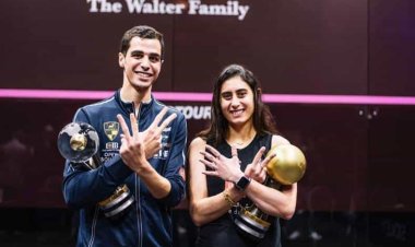 علي فرج ونور الشربيني يحصدان لقب بطولة العالم للاسكواش