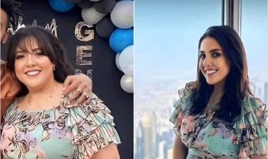 «حلوة في كل حالاتها»..  مي كساب بنفس الفستان قبل وبعد إنقاص وزنها