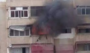 نشوب حريق هائل بأسطح 3 منازل بمنطقة منشاة القناطر بالجيزة