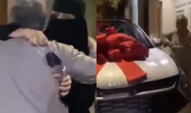 «سعرها تخطى المليون جنيه».. فتاة سعودية تعبر عن حبها لـ والدها بـ سيارة فارهة