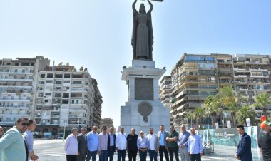 محافظ بورسعيد يتفقد ساحة مصر بمرافقة رئيس وقيادات النادي المصري