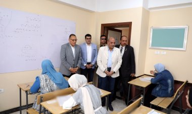 محافظ الشرقية يتفقد لجان امتحانات الدبلومات الفنية للعام الدراسي 2022 / 2023