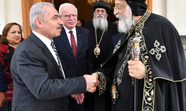 البابا تواضروس يستقبل رئيس وزراء فلسطين بالمقر البابوى