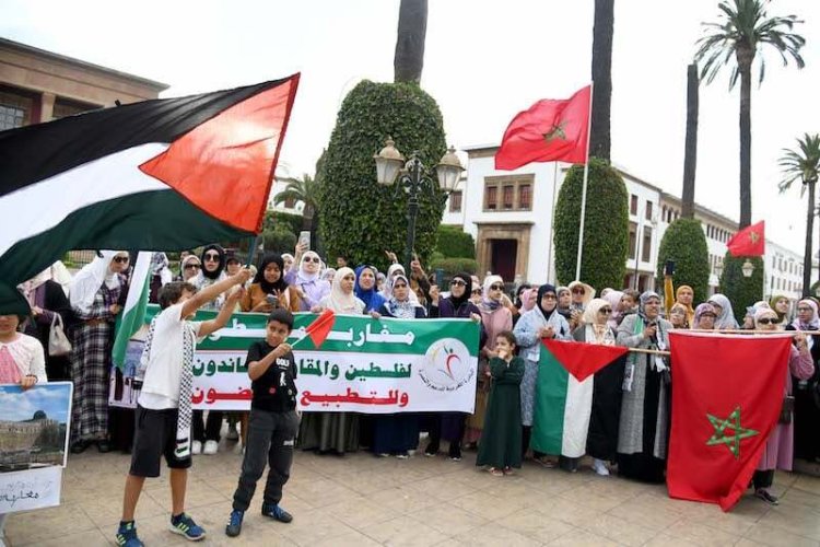 المغرب.. وقفة تضامنية من أجل فلسطين وضد التطبيع مع إسرائيل أمام ساحة البرلمان