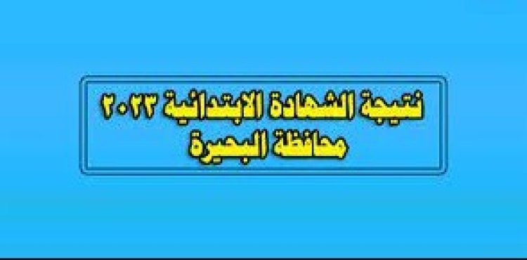 رابط نتيجة الصف السادس الابتدائي محافظة البحيرة 2023