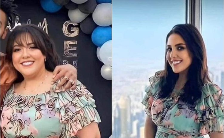 «حلوة في كل حالاتها».. مي كساب بنفس الفستان قبل وبعد إنقاص وزنها