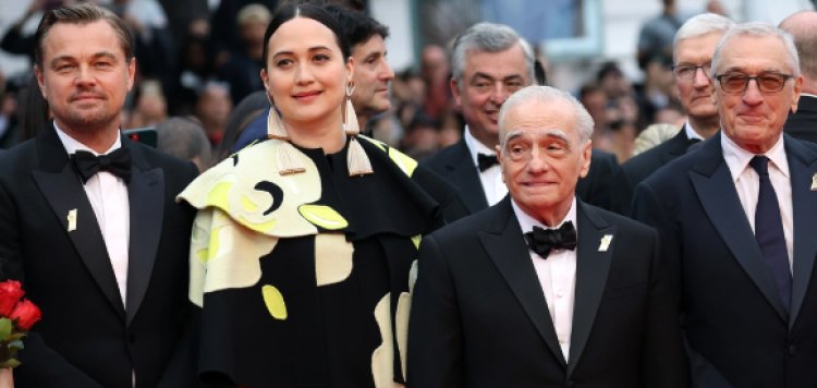 جلسة تصوير لأبطال فيلم «killers of the flower moon» في كان السينمائي