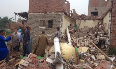 بسبب الطقس السيئ.. سقوط مئذنة مسجد بـ «شبرا شهاب» في القليوبية 