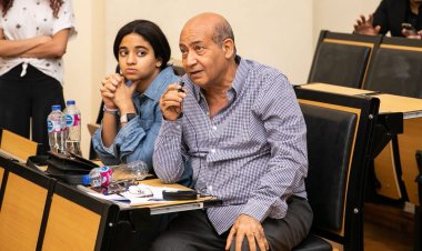 أسامة الشيخ وعبد الرحيم كمال وطارق الشناوى ونادين خان في تحكيم مشروعات تخرج إعلام الجامعة البريطانية