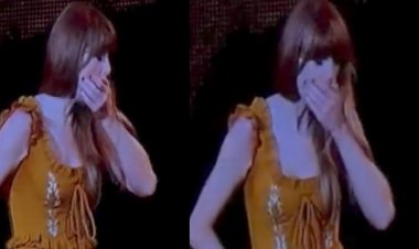 موقف محرج.. تايلور سويفت تبتلع حشرة على المسرح أثناء حفلها في شيكاغو