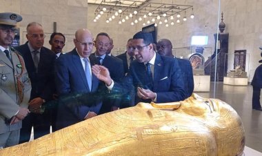 رئيس الجمهورية الإسلامية الموريتانية يزور المتحف القومي للحضارة المصرية