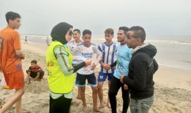 حملات لمكافحة والتوعية بخطورة الإدمان والمواد المخدرة على شواطئ مصيف بلطيم