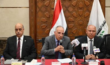 وزيرا الري والنقل يشارك في المؤتمر الصحفي الذى نظمته نقابة المهندسين