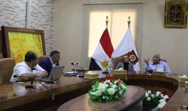 محافظ الوادي الجديد يبحث مقترح تطوير عدد من الحدائق ومكتبة مصر العامة