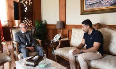 محافظ بورسعيد يستقبل مدير مرفق الإسعاف بالمحافظة