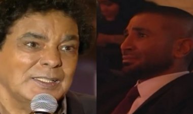 «حدوتة مصرية».. تأثر منير ودموع أحمد سعد في ختام حفل «مشواري» بجدة