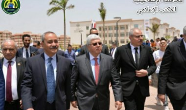 وزير التعليم العالي ومحافظ الإسماعيلية يتفقَّدان جامعة الإسماعيلية الجديدة الأهلية