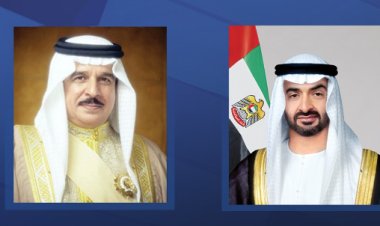 ملك البحرين يستقبل رئيس الدولة في مقر إقامته في أبوظبي