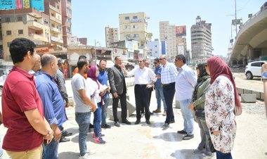 محافظ الغربية يتفقد أعمال تطوير ميدان الشون بالمحلة الكبرى