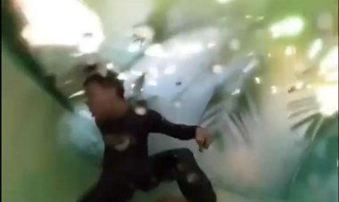 التيك توكر جامي  محتجز داخل الزلاجة المائية