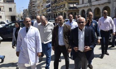 محافظ بورسعيد يتفقد الاستعدادات لتشغيل وافتتاح مبنى الجناح البحري بمستشفى السلام