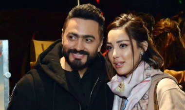 تعرف على رسالة تامر حسني وبسمة بوسيل لابنتهما