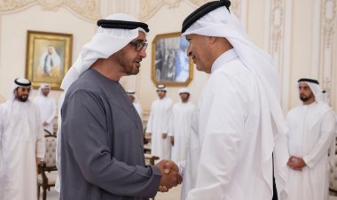 الرئيس الإماراتي يستقبل رئيس مجلس الشورى القطري