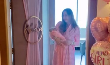 هند رضا تحتفل بقدوم مولدتها الأولى "نادية"