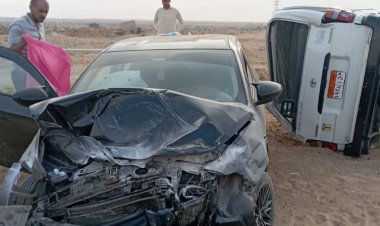 إصابة 5 أشخاص إثر انقلاب سيارة ميكروباص بطريق إسكندرية الصحراوي (صور)